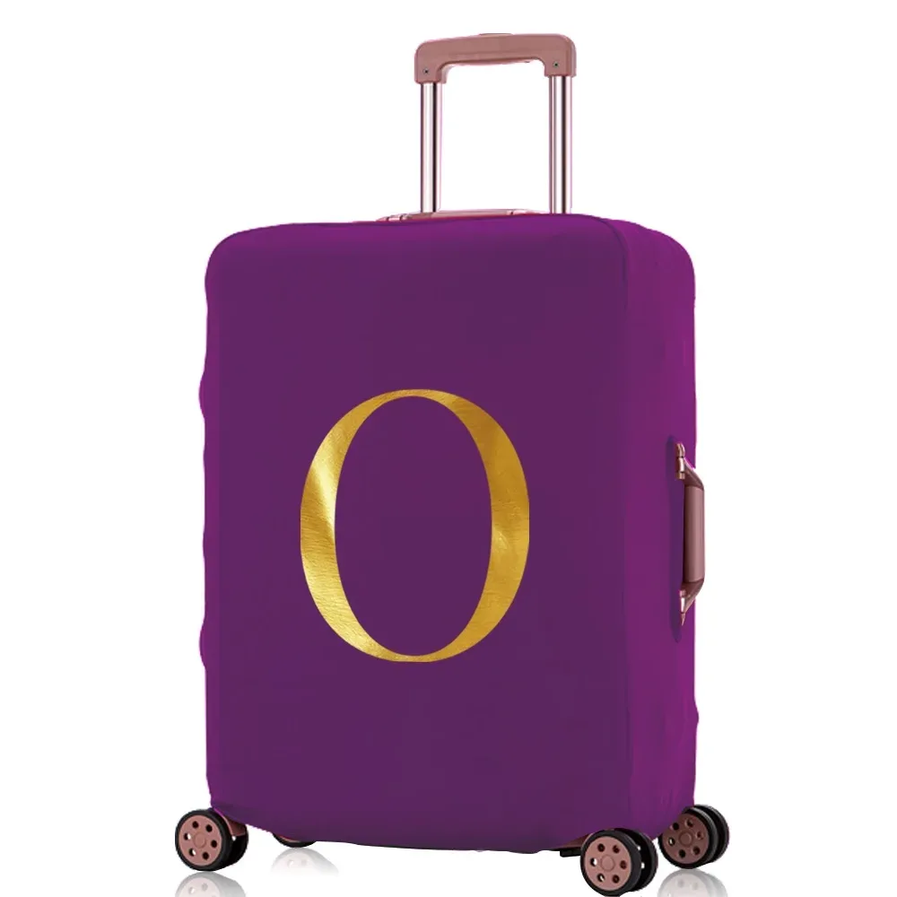 juste anti-poussière pour valise de voyage, housse de protection pour bagages, valise à roulettes de 18 à 28 pouces, série initiales imprimées, accessoires de voyage