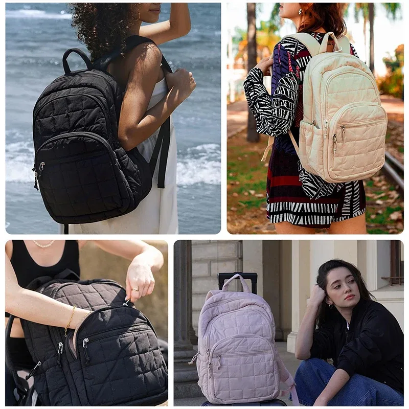 sac à dos pour ordinateur portable, sac de voyage imperméable, sac à dos de grande capacité, multi-poches, sac d'école vintage, sac à bandoulière pour étudiant, sac pour ordinateur.