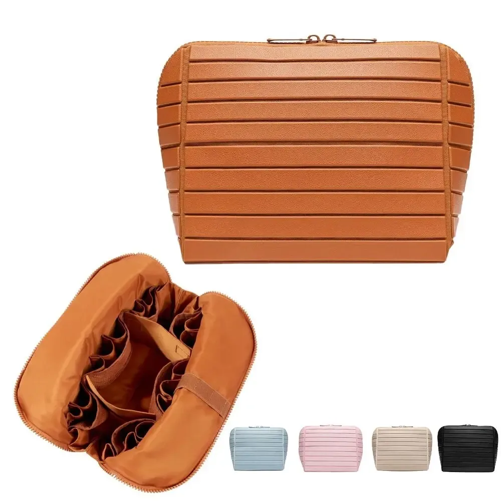 Grande trousse de maquillage de voyage à grande capacité, 27 poches, séparateurs réglables, trousse de toilette portable, organiseur de maquillage pratique pour femmes