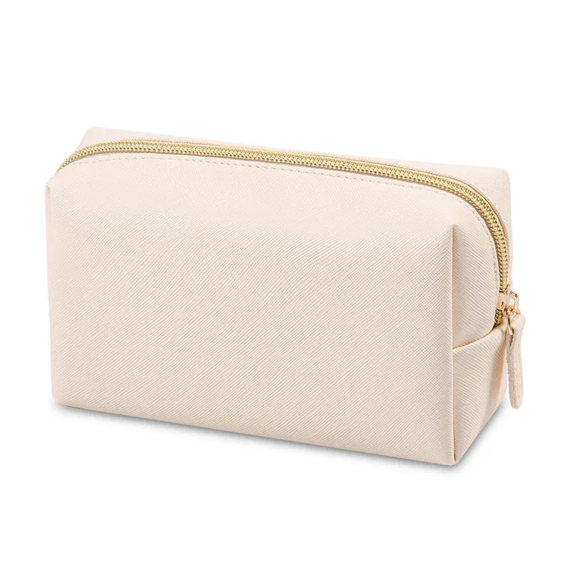 sacs de toilette portables en cuir pu, 1 pièce, sacs de maquillage de voyage imperméables pour femmes, petits, moyens et grands sacs de rangement de cosmétiques