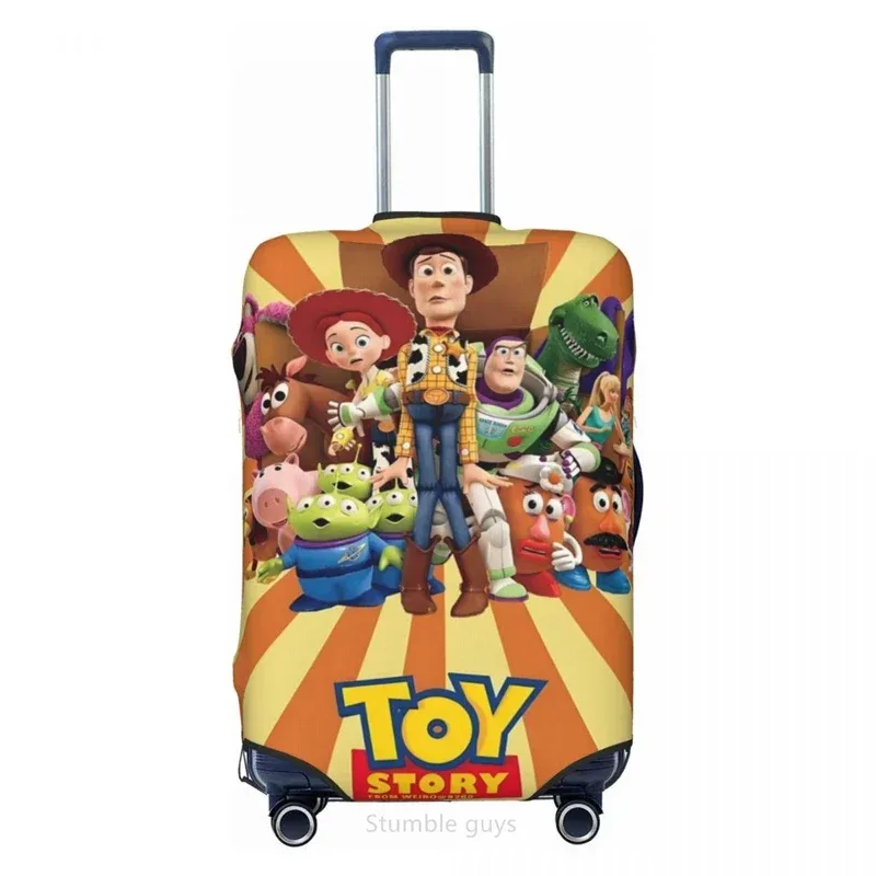 Housse de protection pour valise de voyage, motif jouets, tissu élastique, convient aux bagages de 18 à 32 pouces, anti-poussière, lavable, anti-rayures