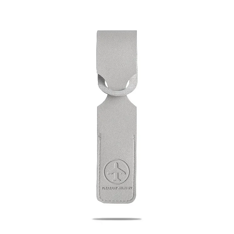 étiquette de bagage en cuir pu, 1 pièce, identifiant de valise à bagages créatif, support d'identification, étiquettes d'embarquement, étiquette portable, accessoires de voyage