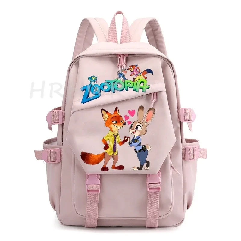 Judy Nick Zootopia 2 Sacs à dos pour enfants, sacs d'école pour adolescents, garçons et filles, sacs à dos de grande capacité pour étudiants, sacs à dos décontractés pour voyages en plein air