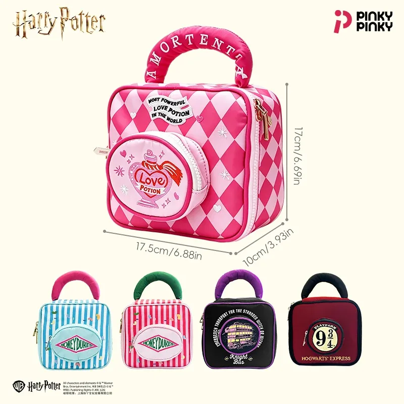 sac cosmétique pinky harry potter, trousse de toilette, sac à lunch, sac à main multifonctionnel pour les trajets quotidiens, les sorties, les cadeaux pour les étudiants et les femmes