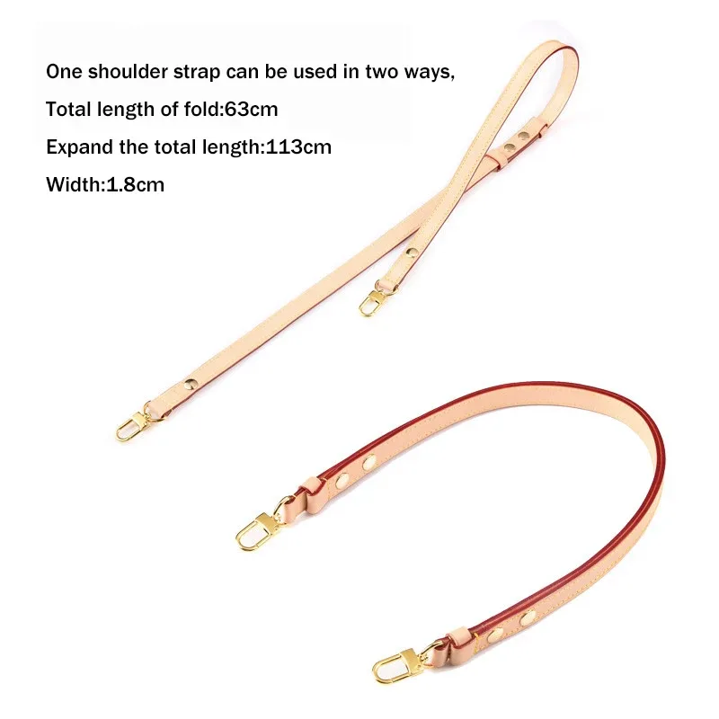 sangle de sac en cuir véritable, sangle d'épaule de haute qualité, accessoires de sac étroit, pièces de sac à bandoulière tendance