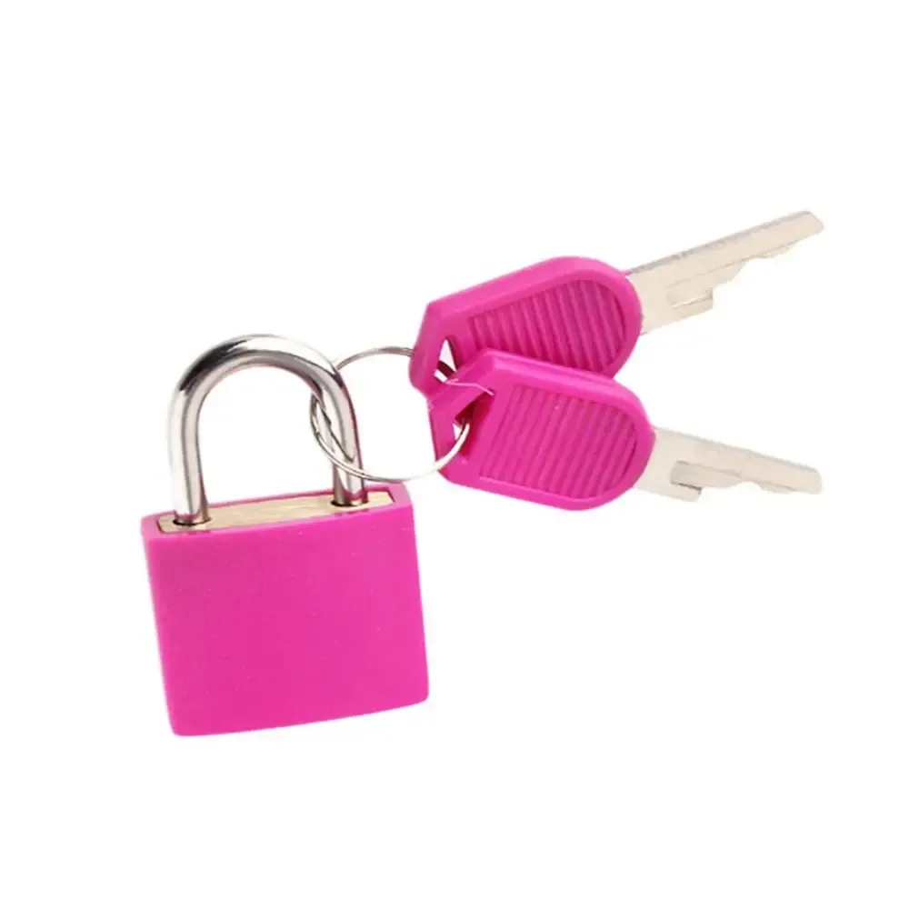 cadenas de 23 mm coloré pour la maison, les dortoirs, les petits bagages, valises, portes d'armoires et sacs à dos, avec 2 clés