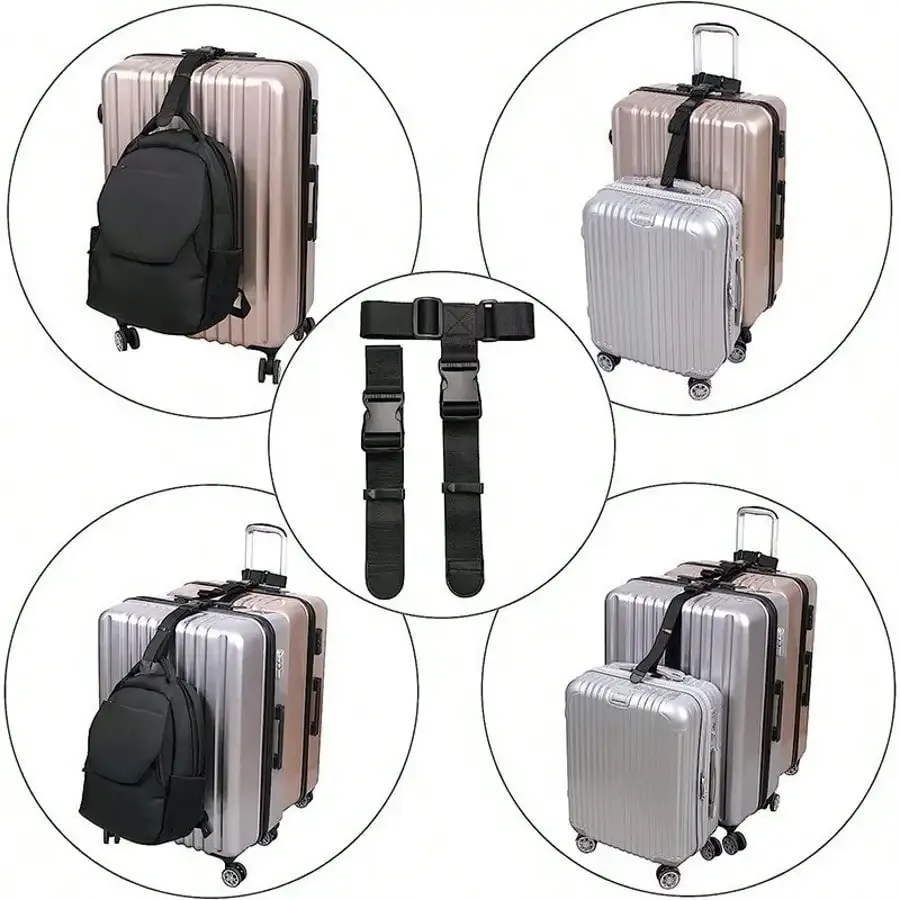 sangles de bagages robustes, boucle réglable, sangles de bagages réglables, accessoires de voyage