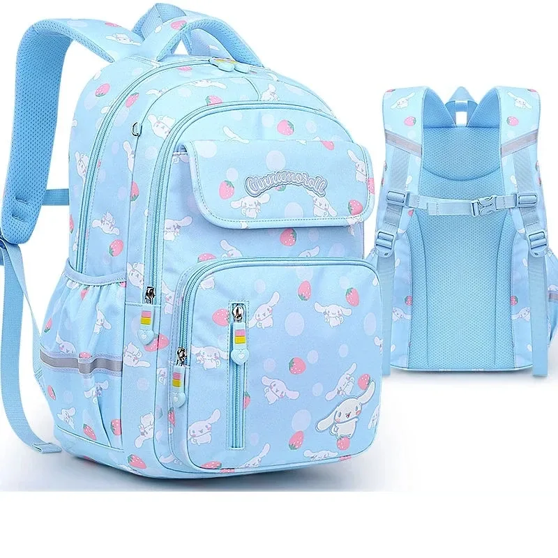 sac à dos scolaire hello kitty 42 mm, motif fraise kuromi, sacs pour soulager le fardeau, protéger la colonne vertébrale, imperméable, pour étudiants