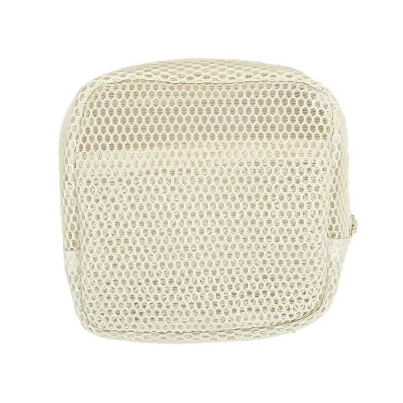 sac à cosmétiques carré en maille pour femmes, mignon, écouteurs portables, rouge à lèvres, serviettes hygiéniques, pochette de rangement, petits sacs de maquillage à fermeture éclair