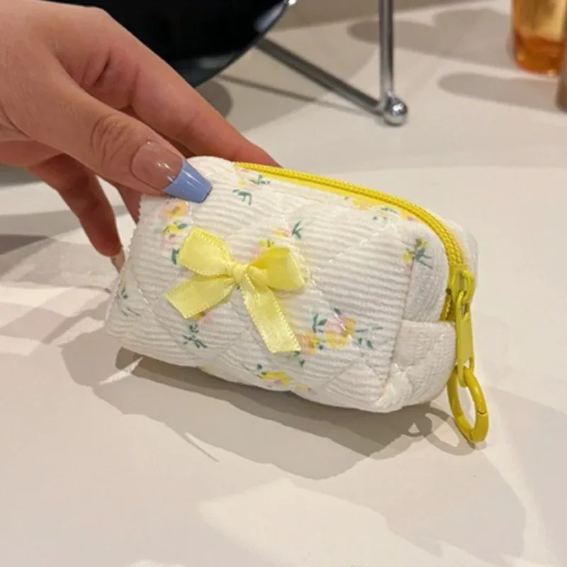 kawaii voyage petit cosmétique rouge à lèvres écouteur sac de rangement sac à main femmes portable mini maquillage sacs à main portefeuille pochette sacs organisateur