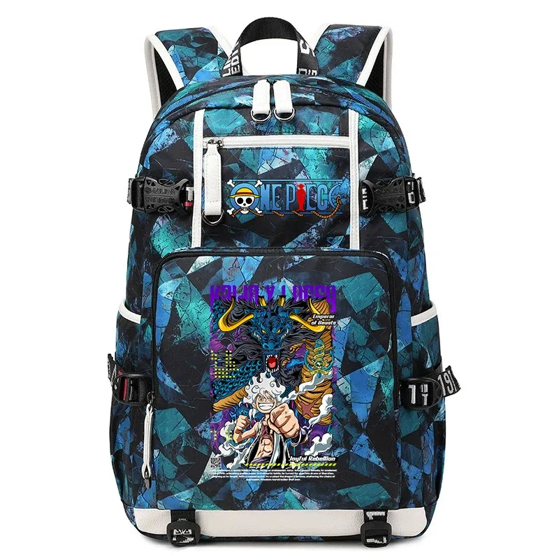 sac à dos d'école décontracté imprimé anime luffy, grande capacité, sac à livres pour garçons et filles, voyage, sport