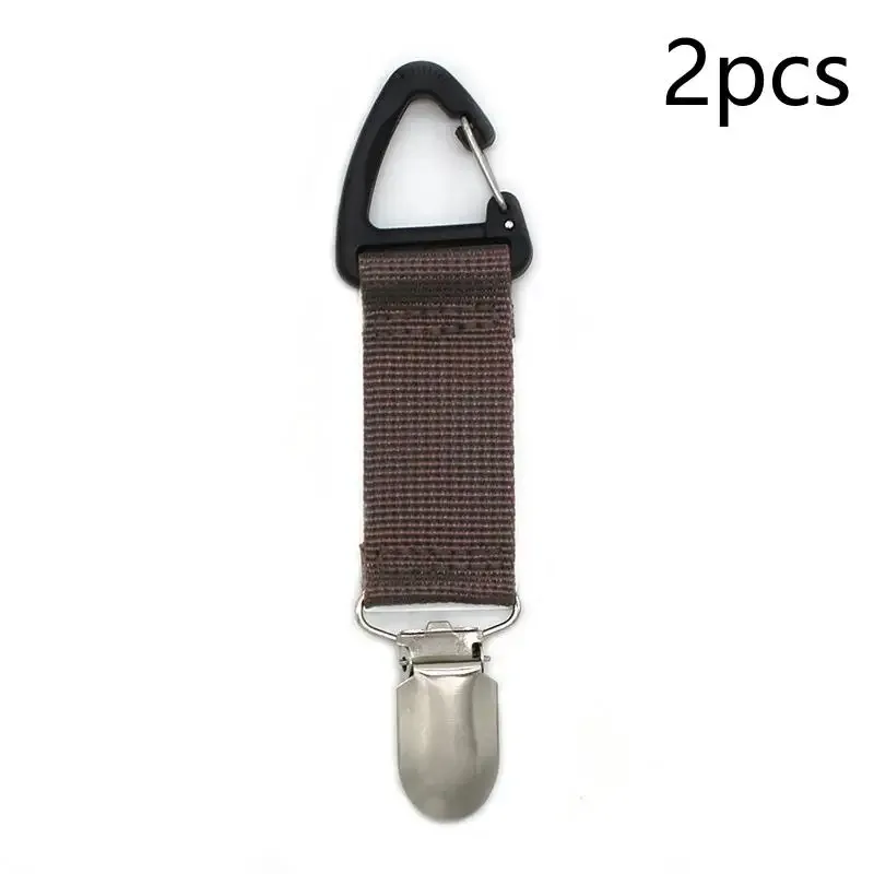 clip de chapeau portable multi-usages, support de chapeau de paille de voyage, clip de sac, organisateur de gants pour camping et accessoires d'équipement extérieur