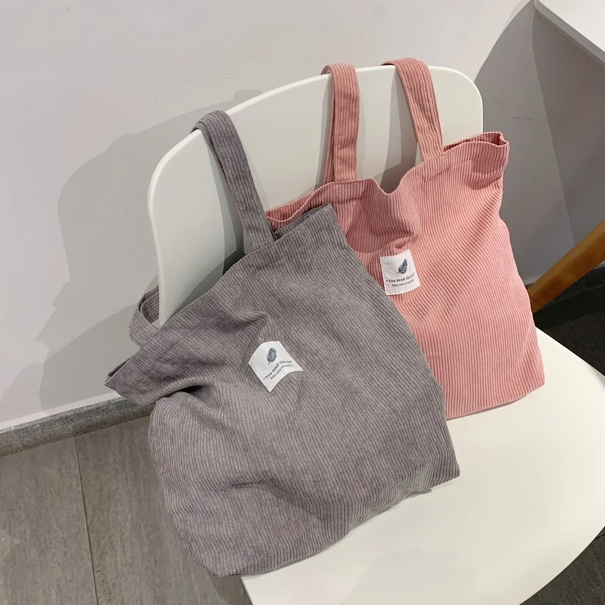 sac cabas en velours côtelé pour femme jiomay 2025 – sac fourre-tout élégant et durable, grande capacité, idéal pour un usage quotidien