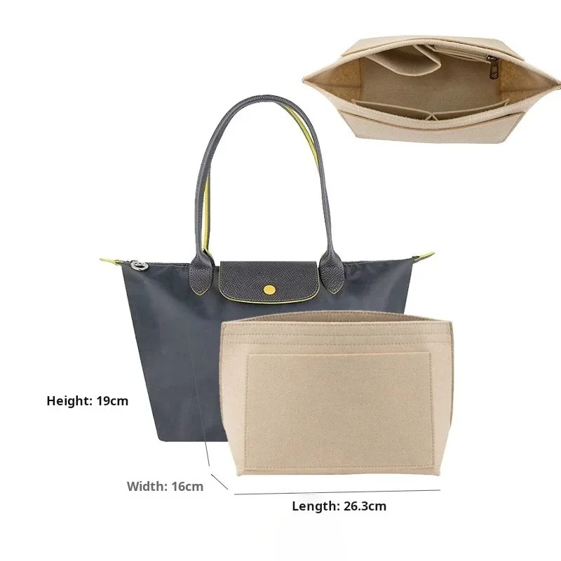 insert organisateur de sac à main pour sacs à main, organisateur de sac en feutre pour fourre-tout et sac à main, compatible avec longchamp