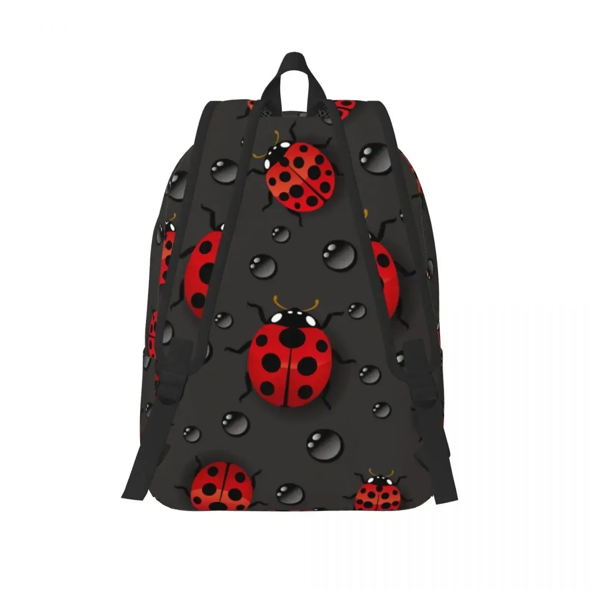 sac à dos côté cinelles rouges avec gouttes d'eau, cartable étudiant, sac à dos initié, sac pour ordinateur portable, école