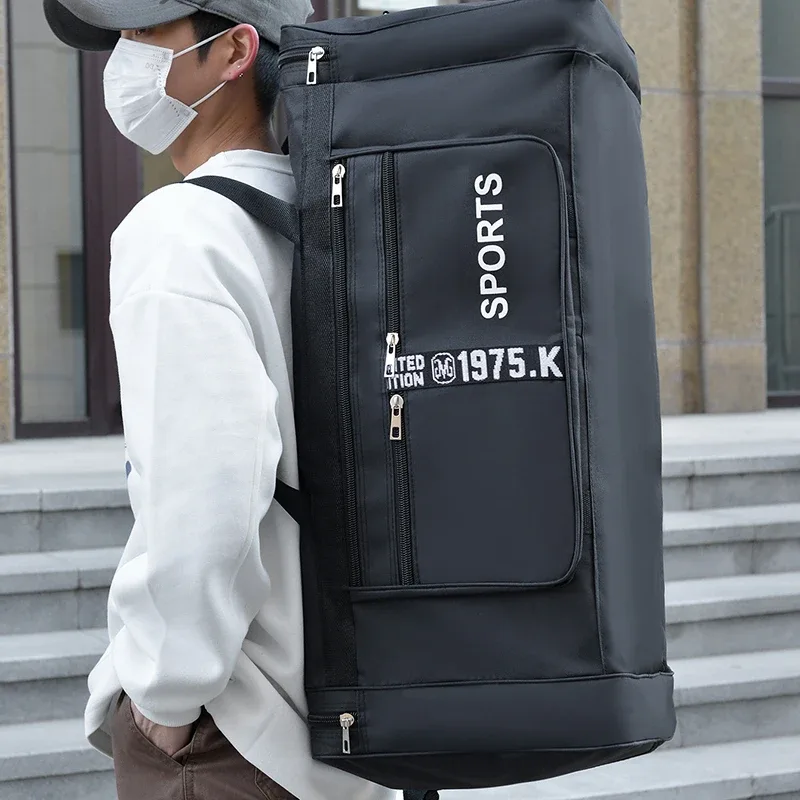 sac de voyage pliable 1 pièce avec plusieurs poches, motif aléatoire