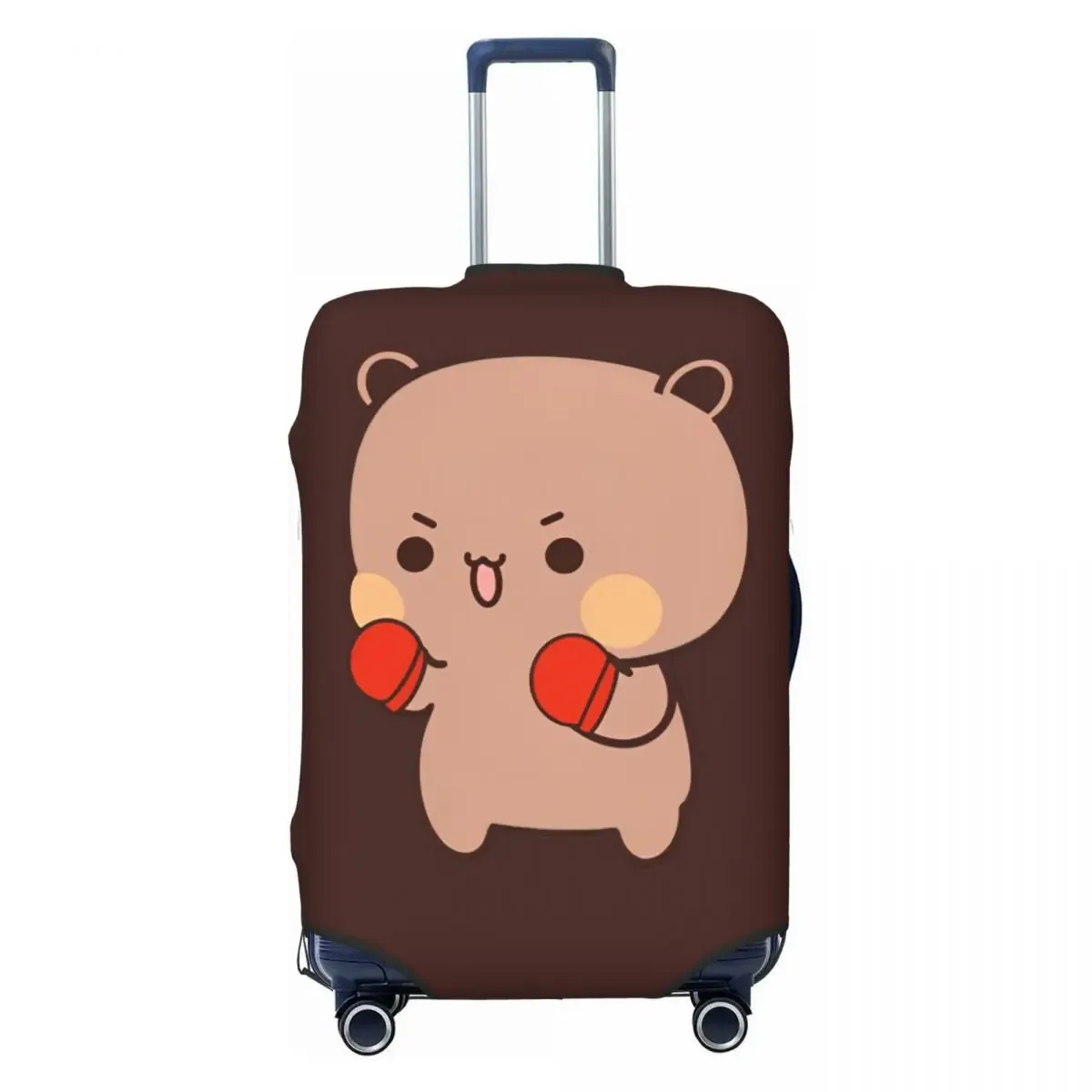 housse de valise peach and goma bubu dudu, motif ours mignon, pour voyage en avion, protection pratique pour bagages