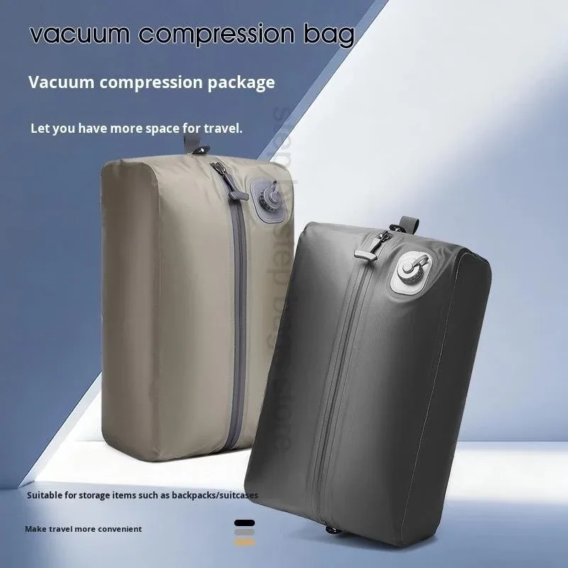 sac sous vide automatique (pompe à air à l'intérieur) sac de rangement réutilisable sac de compression de voyage pliant en plein air pour valises sac à dos bagages