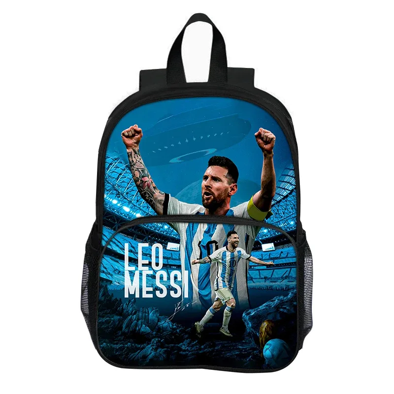 Sac à dos M-Messi avec poche avant pour étudiants et enfants, sac d'école pour star du football, sac de sport, sac de voyage de grande capacité