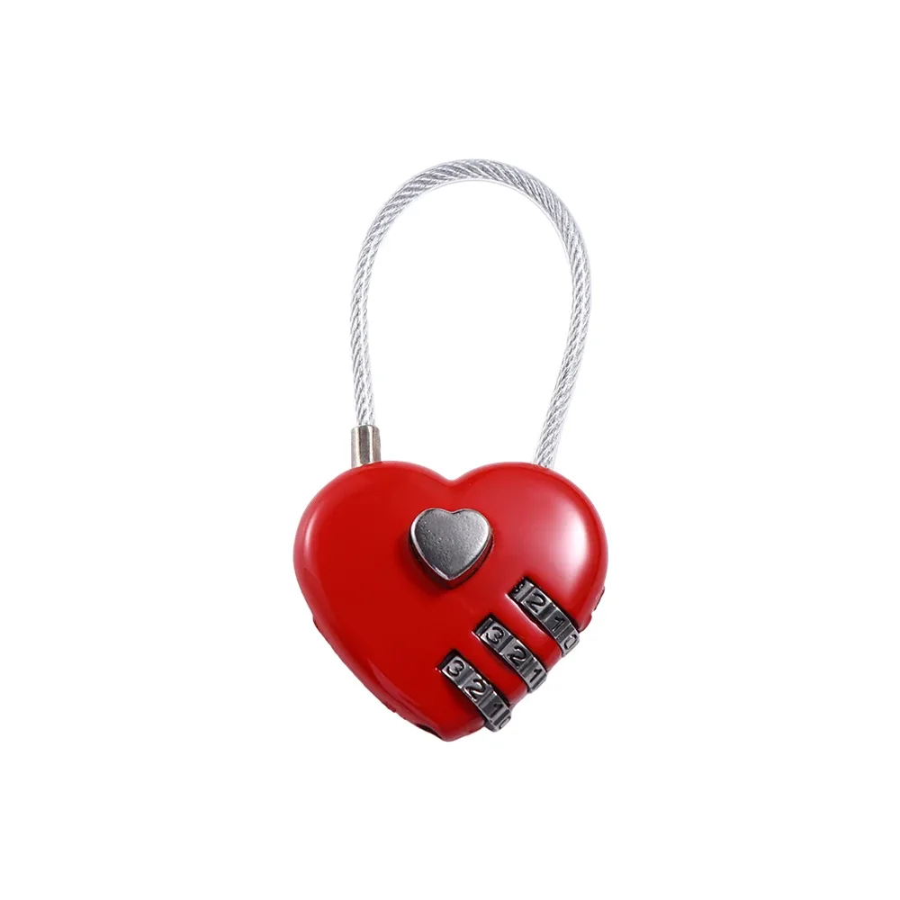 cadenas de voyage en forme de cœur pour bagages, serrure à combinaison tsa pour tiroir de gym, cadenas de sécurité pour valise
