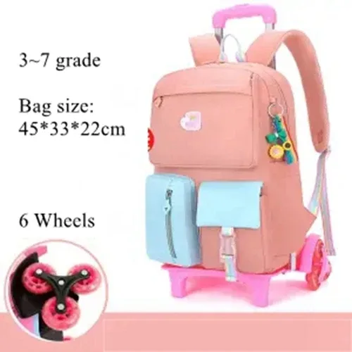 filles école chariot sac roulant sac à dos sac pour filles école sacs à roulettes roues bagages roulants sac à dos étanche filles