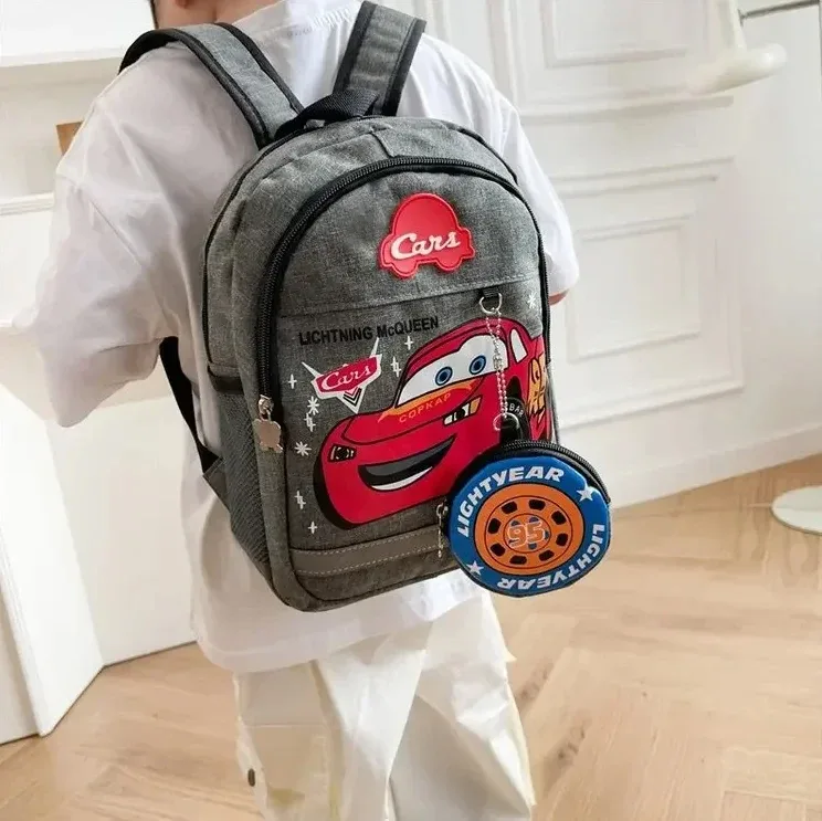 nouveau sac à dos multifonctionnel tendance pour garçon, motif lightning mcqueen, idéal pour l'école et les voyages, imperméable