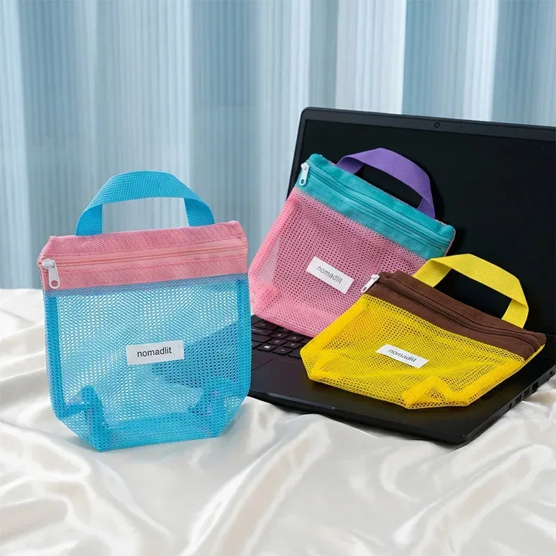 sac de toilette portable, sac cosmétique de voyage et de natation, sac à main pour voyage d'affaires, sac de bain en maille imperméable, sac de sport et de plage, sac de rangement