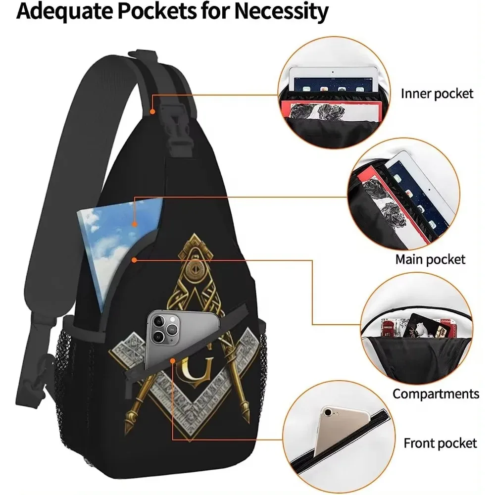 sac à dos master mason pour hommes et femmes, sac à bandoulière maçonnique, initié à l'extérieur, unisexe, jeune, randonnée, voyage