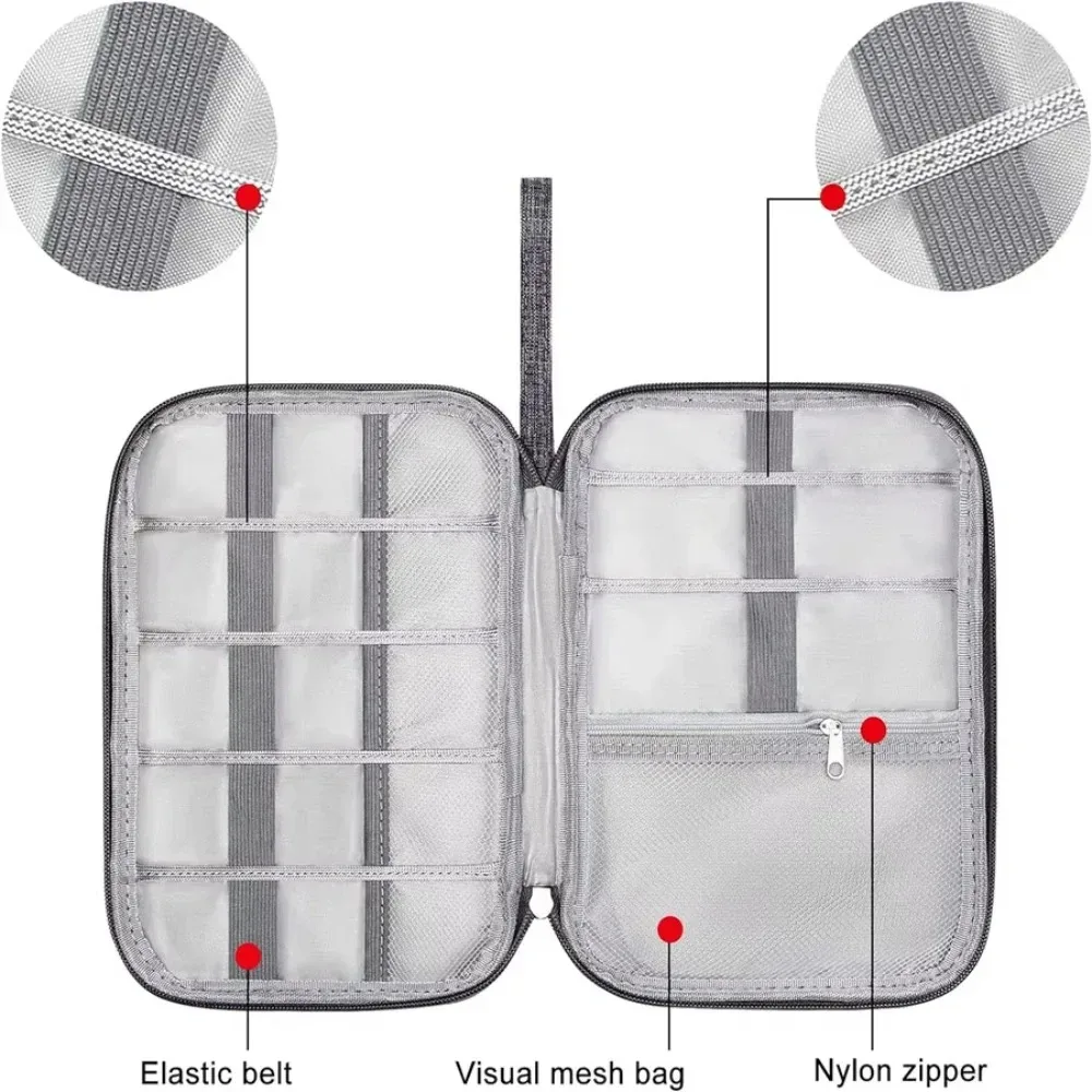 sac de rangement portable pour câbles de téléphone, organiseur d'accessoires électroniques, sac étanche pour câbles usb, chargeurs et prises