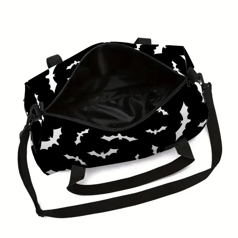 sac de voyage blanc et noir grande capacité pour garçons et filles, meilleurs cadeaux, sacs de voyage plats 2d à motif de dessin animé, sacs à main pour enfants