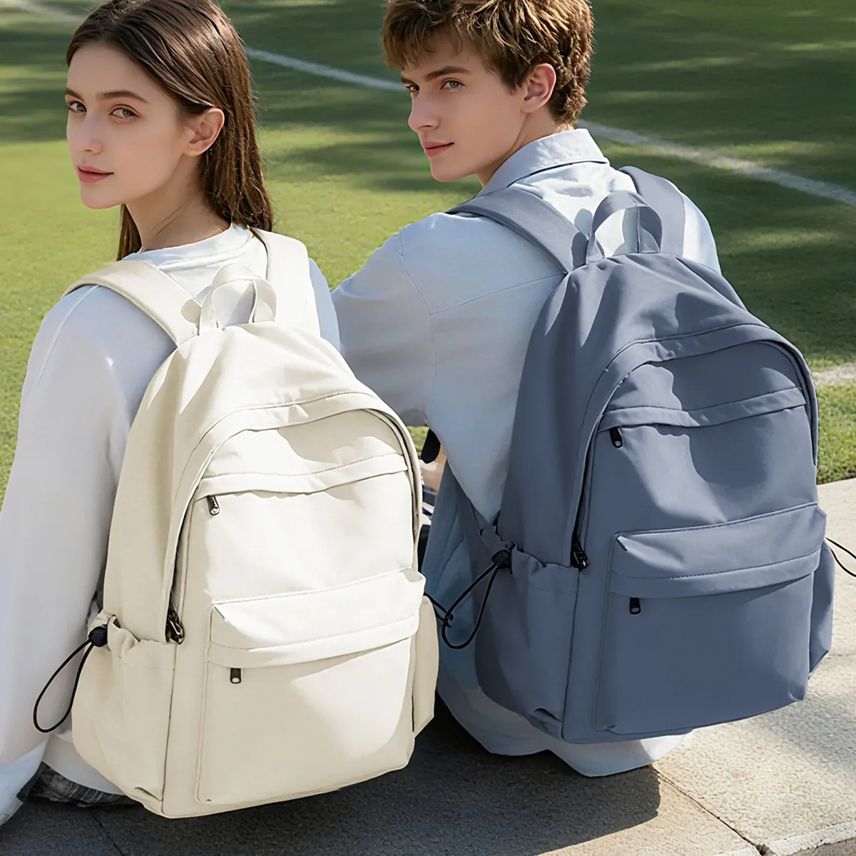 Sac à dos décontracté universitaire, grande capacité, léger, pour lycéens, pour adolescents, convient pour ordinateur portable de 14 pouces