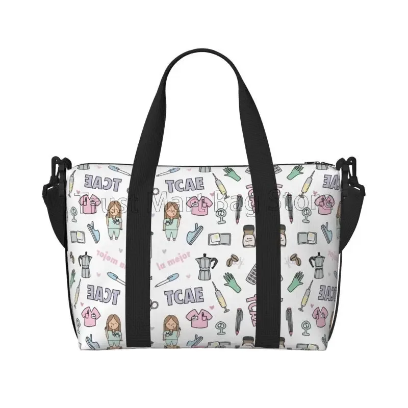 personnalisé enfermera en apuros médecin infirmière médical voyage sacs de sport étanche durable week-end sac de nuit voyage bagages sac