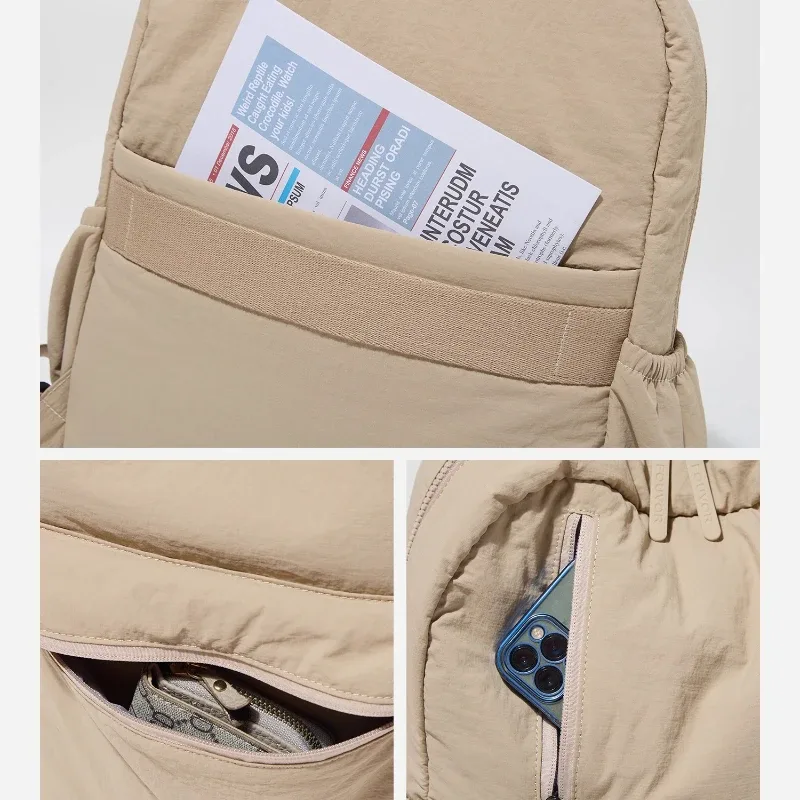 sac à dos de cabine d'avion fouvor pour femme, grande capacité, multi-poches, sac à dos tendance pour ordinateur portable, sacs à dos décontractés pour étudiants 3071-16