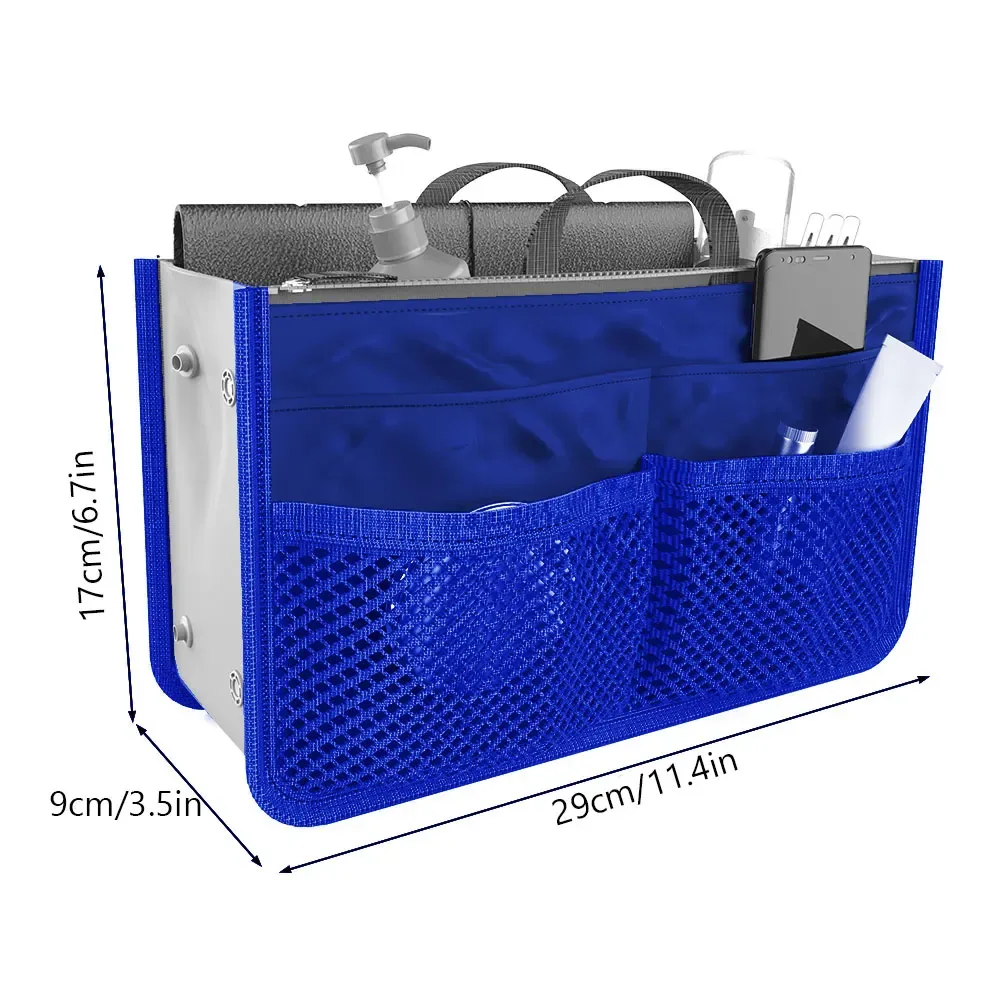 sac à main multi-poches pour organisateur de maquillage, sac à cosmétiques de grande capacité, sac à main de voyage multicolore portable