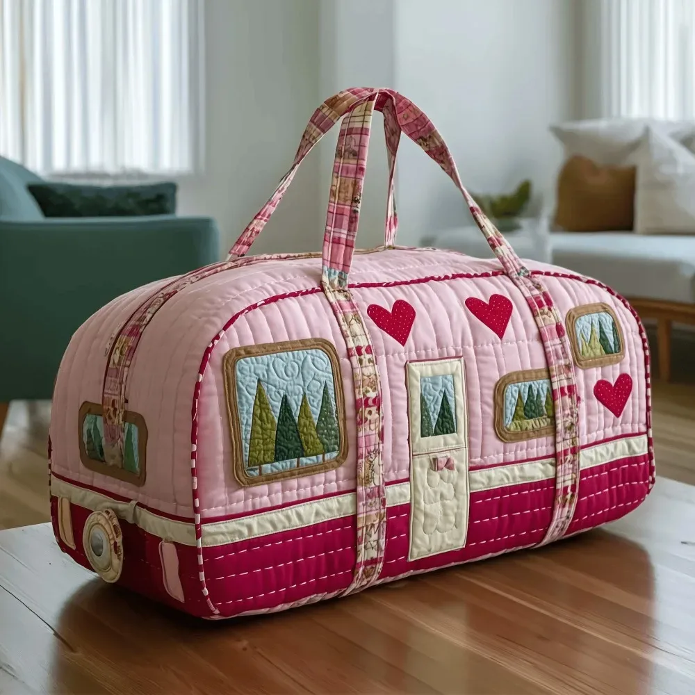 nouveau sac de sport pliable matelassé grande capacité imprimé floral, sac de voyage durable 3d, grand sac de camping