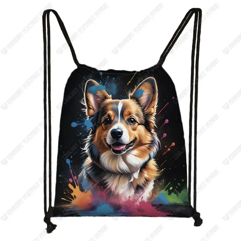 sac à dos de rangement de chaussures shih tzu, sac à livres, support, interconnexion, peinture, chien, proximité, wstring, troupeau des contribuables allemands