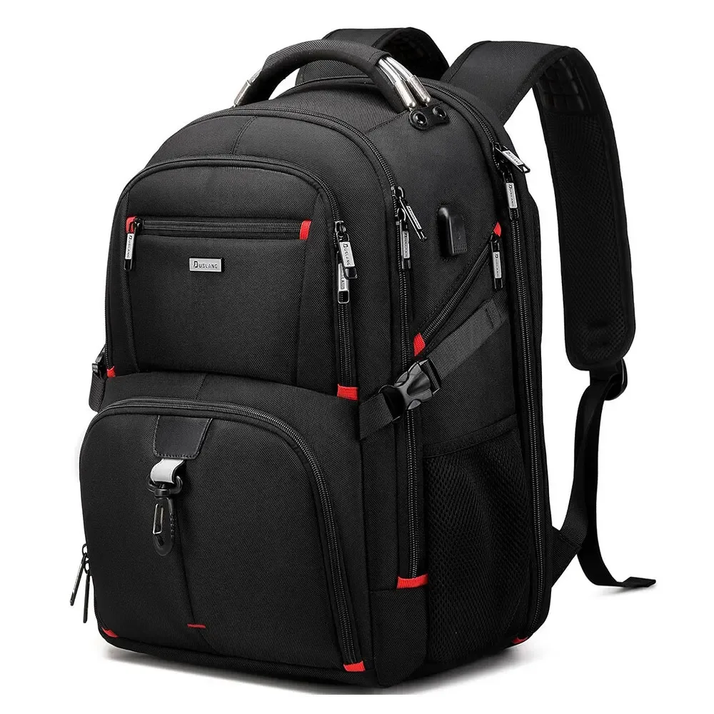 Sac à dos de voyage pour homme de 50L, grande capacité, sacs à dos pour voyages d'affaires pour hommes et femmes, sac pour ordinateur portable de 15.6/17 pouces, sac à dos d'école pour étudiants