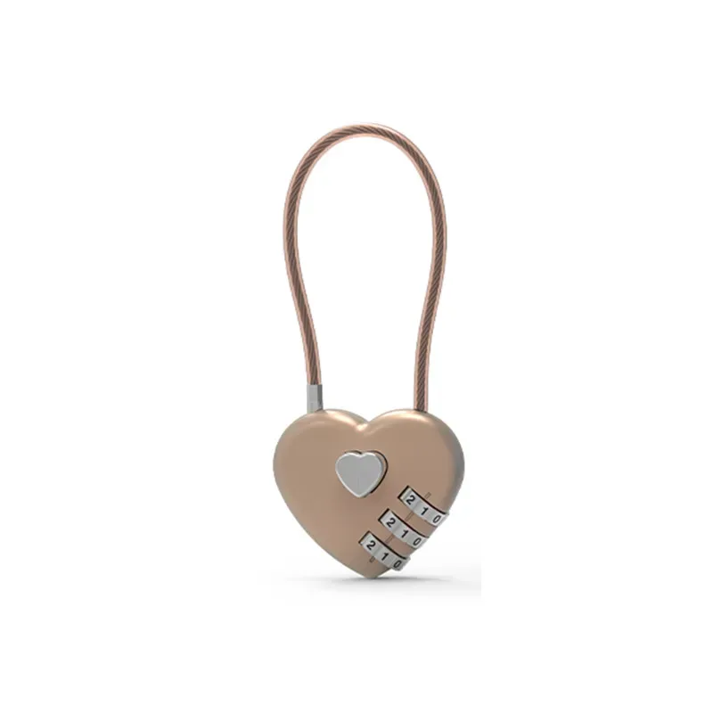 nouveau cadenas à combinaison à 3 chiffres en forme de cœur, cadenas à code pour sac, cadenas concentrique