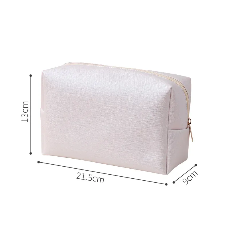 trousse de maquillage grande capacité en cuir pu pour femme, organisateur cosmétique imperméable, sac de toilette de voyage avec sangle de transport pour dames