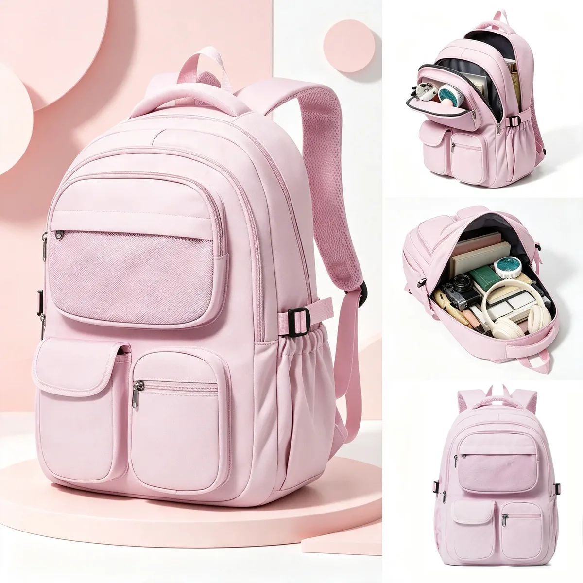 Sac à dos scolaire pour adolescentes, sac à dos pour ordinateur portable de grande capacité, sacs d'école pour filles et garçons, sac à dos ergonomique à la mode, sac à dos décontracté