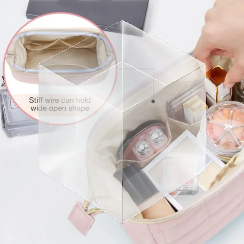 sac de voyage cosmétique de grande capacité avec rangement extensible pour une organisation facile