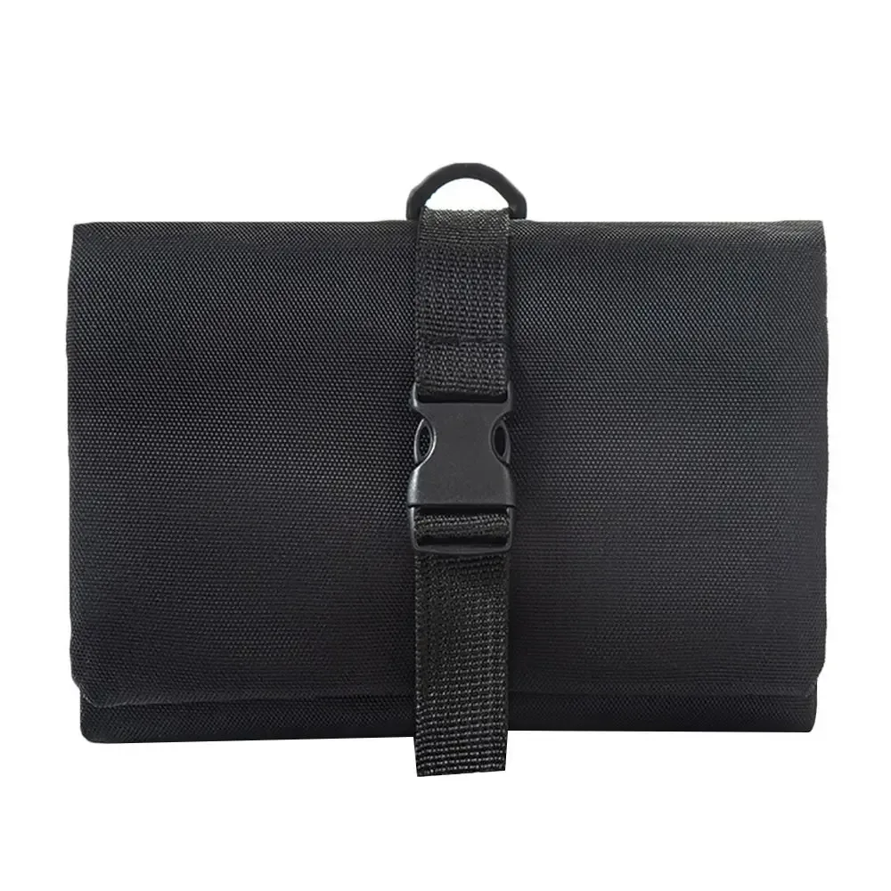 trousse de toilette pliable avec crochet 3-en-1, sac de rangement cosmétique amovible grande capacité, sac de voyage imperméable pour la maison
