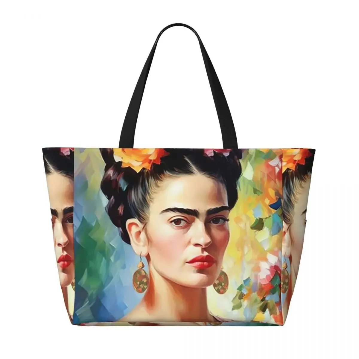 sac fourre-tout frida kahlo pour la plage, le sport, la gym, le yoga, grand sac de voyage pour femme, sac de fitness