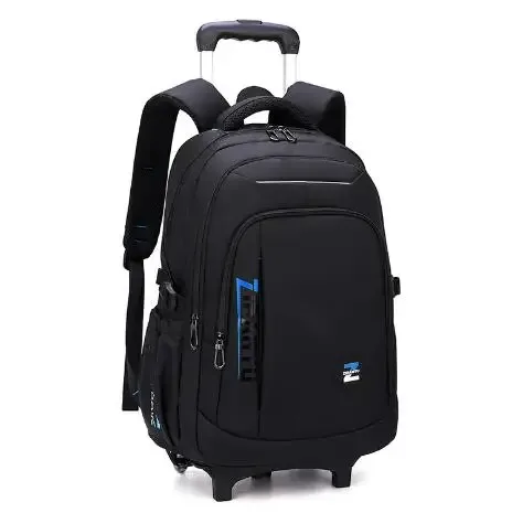 sac à dos de chariot d'école pour garçons sac à bagages de chariot sac à dos d'école à roulettes pour adolescents garçons sac à dos d'école à roulettes sur roues