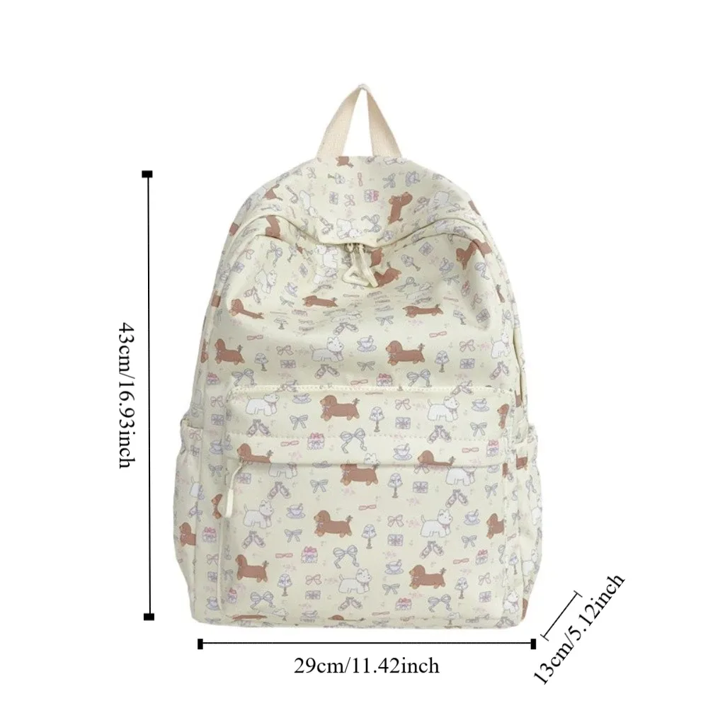 sac à dos pour chien en nylon kawaii, style coréen, grande capacité, sac d'école pour étudiants, sac de voyage, sac de rangement, sac à bandoulière, école