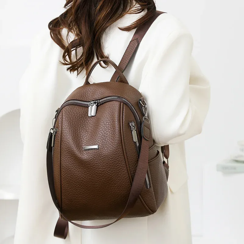 nouveauté vente chaude sac à dos en polyuréthane sac à main pour femmes dames sacs à dos de mode, sac vintage convertible pour voyage, travail quotidien