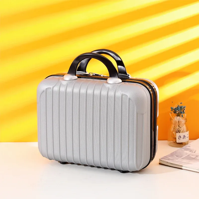 bagage à main portable de 14 pouces, sac à cosmétiques, organisateur de toilette, mini valise de voyage légère et étanche pour femmes, cosmétiques