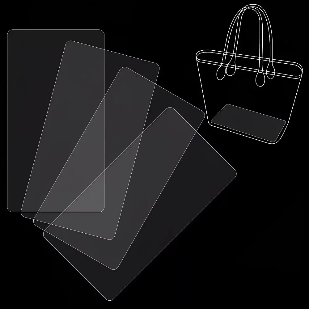 3 inserts rectangulaires en plastique pour fonds de sacs, supports de base pour sacs à main et pochettes, renforts pour sacs fourre-tout, pochettes et sacs à dos DIY