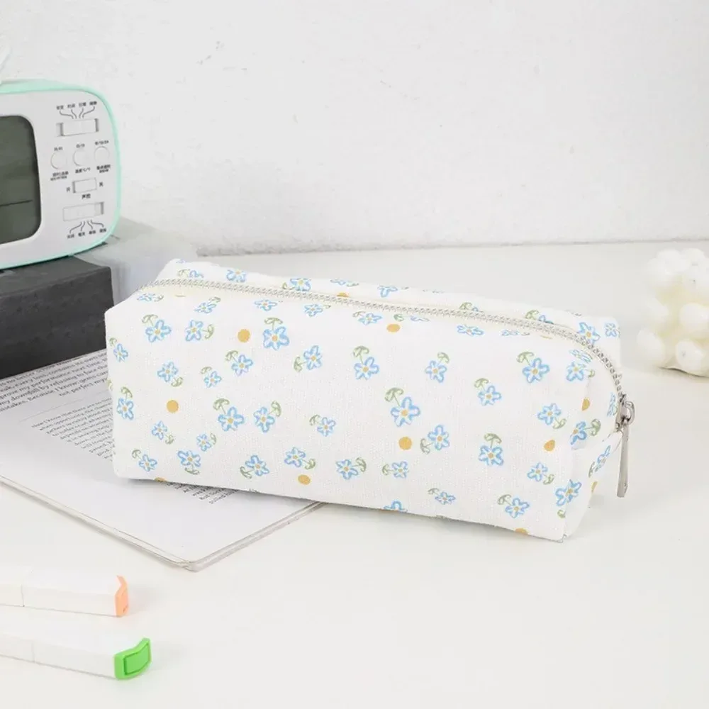 sac à stylos à imprimé floral de haute qualité, sacoche multifonctionnelle de grande capacité
