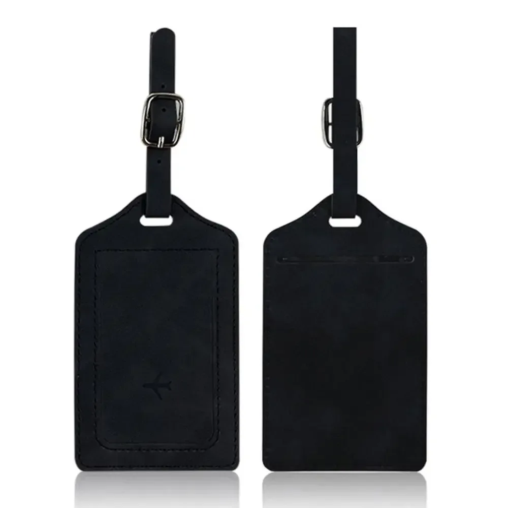 étiquette de bagage en cuir universelle pour hommes et femmes, étiquettes d'embarquement portables, accessoires de voyage, mode